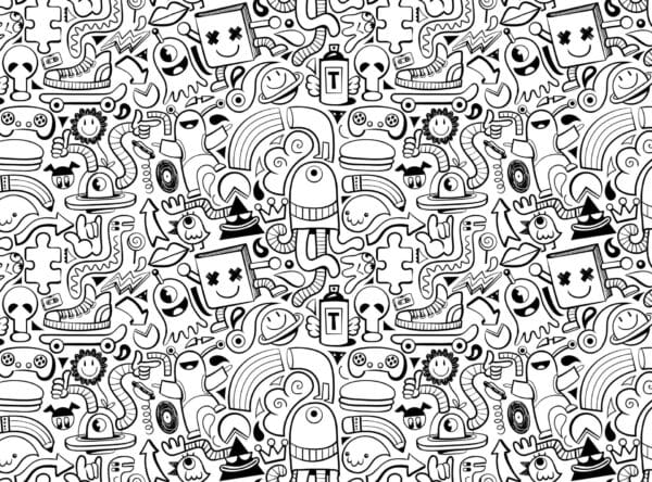 Cool modern seamless pattern