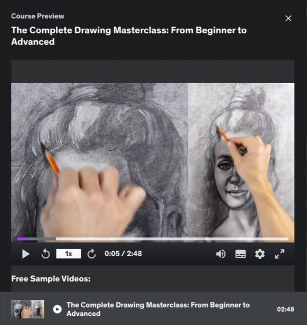 The Complete Drawing Masterclass Preview screenshot